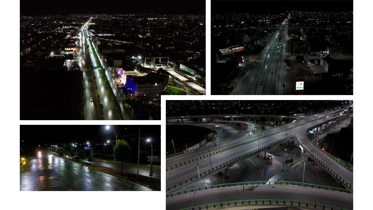 Pachuca renueva el alumbrado de sus principales bulevares